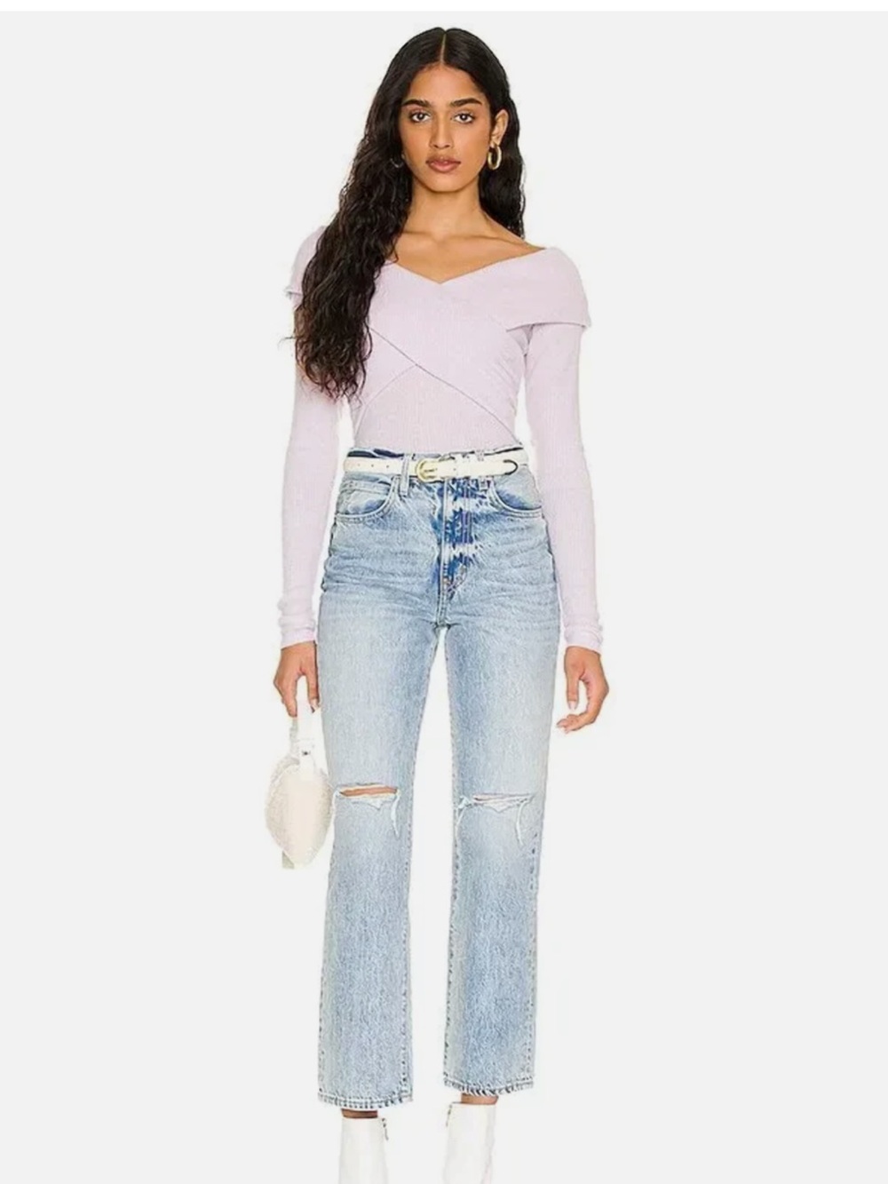 Free people off the shoulder ribbed top